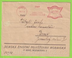 Československo - razítko Brno 10.3.1930 - Zemská živ.pojišť.moravská