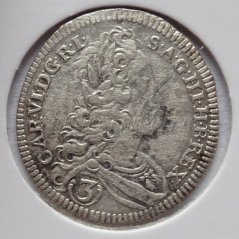 3 krejcar - 1726 Praha