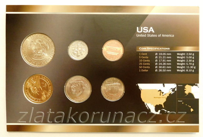 Sada mincí USA - Provedení: Standard