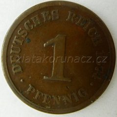 Německo - 1 reich Pfennig 1874 A