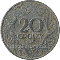 Polsko - 20 groszy 1923 zinek