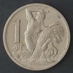 1 koruna 1937