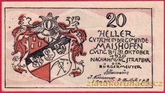 Maishofen - 20 haléřů - 1920