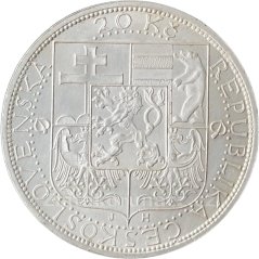 Úmrtí prezidenta T.G.Masaryka -  20Kč 1937