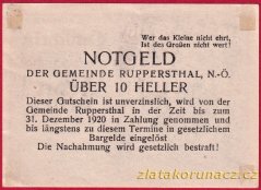 Ruppersthal - 10 haléřů - 1920