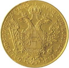 Zlatá mince Rakousko - Uhersko - 1 Dukát 1853 E