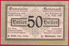 Hohenzell - 50 haléřů - 1920