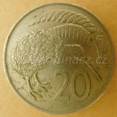 New Zealand - 20 cents 1975