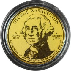 Zlatá mince Rovníková Guinea - 250 Pesetas 2022 - George Washington
