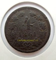 4 krejcar 1861 E