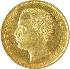 Zlatá mince - Itálie 20 Lira 1905