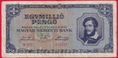 Maďarsko - 1 000 000 Pengö 1945