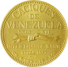 Zlatá mince - Venezuela - 20 Bolívarů 1957