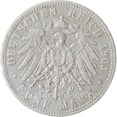 Německo - Prusko - 5 marka 1903 A