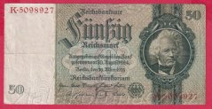 Německo - 50 Reichsmark 30.3.1933 - série K - B - 7 m.č.