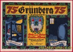 Grünberg - 75 pfennig - 1921 - pití s čertem