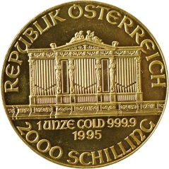 Zlatá mince Rakouska - 1 Oz Philharmoniker 1995