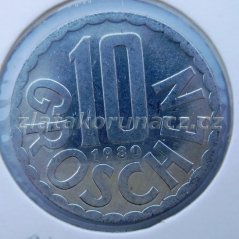 Rakousko - 10 groschen 1980