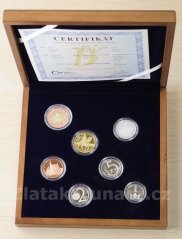Sada oběžných mincí 2023 proof - dřevěná etue