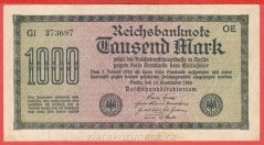 Německo - 1000 mark 15.9.1922 - série Gl-OE