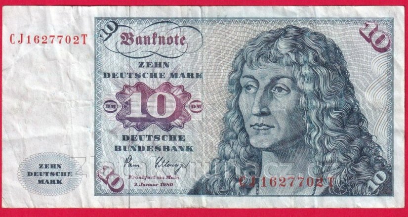 Německo - Západní - 10 Mark 1980 CJ