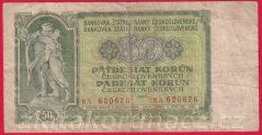 50 Kčs 1953 RA - český číslovač