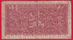 5 Kčs b.l. 1945 UZ
