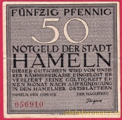 Hameln - 50 pfennig - 1921