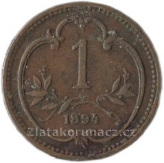 1 haléř F.J.I. - 1894