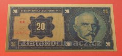 20 Korun 1926 Hf LQ21729 - 24K Gold
