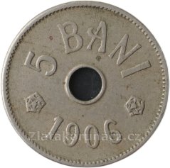 Rumunsko - 5 bani 1906