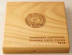 Sada dřevěná 2015 - Slovenské euromince 2015 proof like Fotbalový klub Trenčín