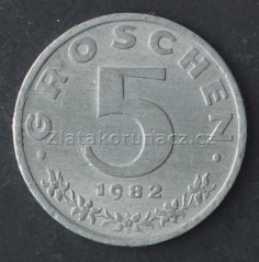 Rakousko - 5 Groschen 1982