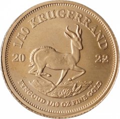 Zlatá mince Jížní Afrika - 1/10 Krugerrand 2022
