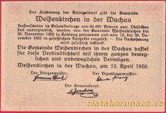 Weissenkirchen - 20 haléřů - 1920 - barevná