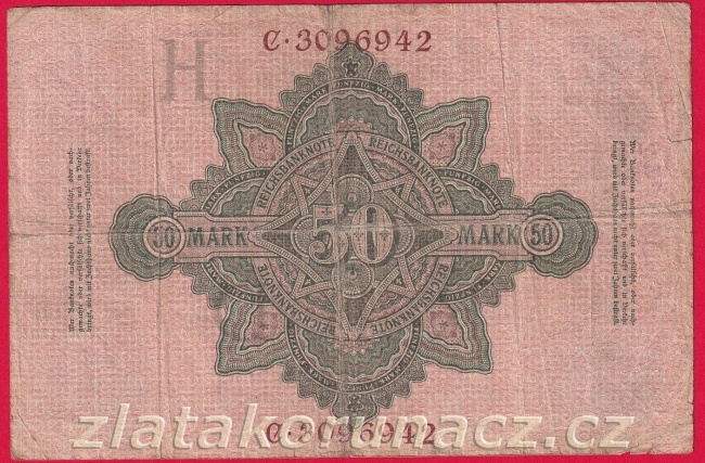 Německo - 50 mark 21.4.1910 - série C