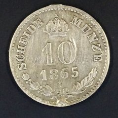 10 krejcar 1865 V