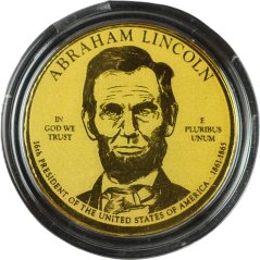 Zlatá mince Rovníková Guinea - 250 Pesetas 2022 - Abraham Lincoln