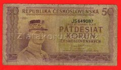 50 Kčs b.l. 1945 JS