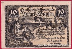 Bruck-Waasen - 10 haléřů - 1920 - černá