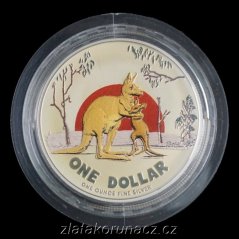 Austrálie - 1 dollar 2007 - 1 oz Kangaroo barvený