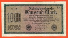 Německo - 1000 mark 15.9.1922 - série J-LV