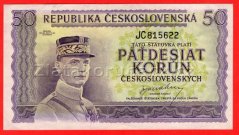 50 Kčs b.l. 1945 JC