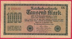 Německo - 1000 mark 15.9.1922 - série O-EK
