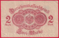 Německo - 2 mark 12.8.1914 - červená pečeť č.566