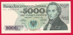 Polsko - 5 000 Zlotych 1982