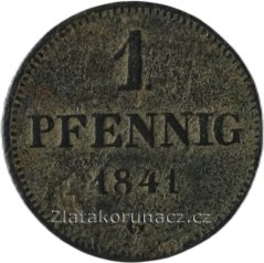 Sasko - 1 Pfennig 1841 G