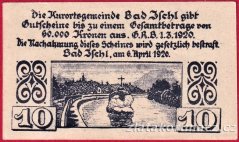 Bad Ischl - 10 haléřů - 1920