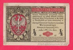 Polsko - 1/2 Marka 1917 General...