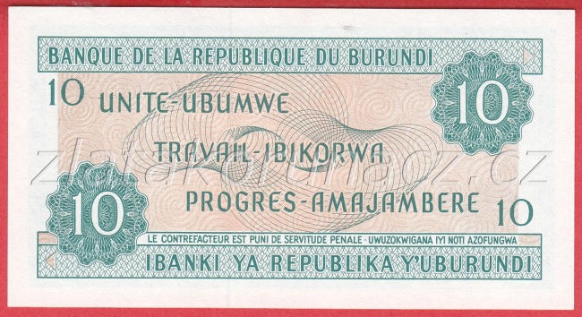 Burundi - 10 Francs 1981